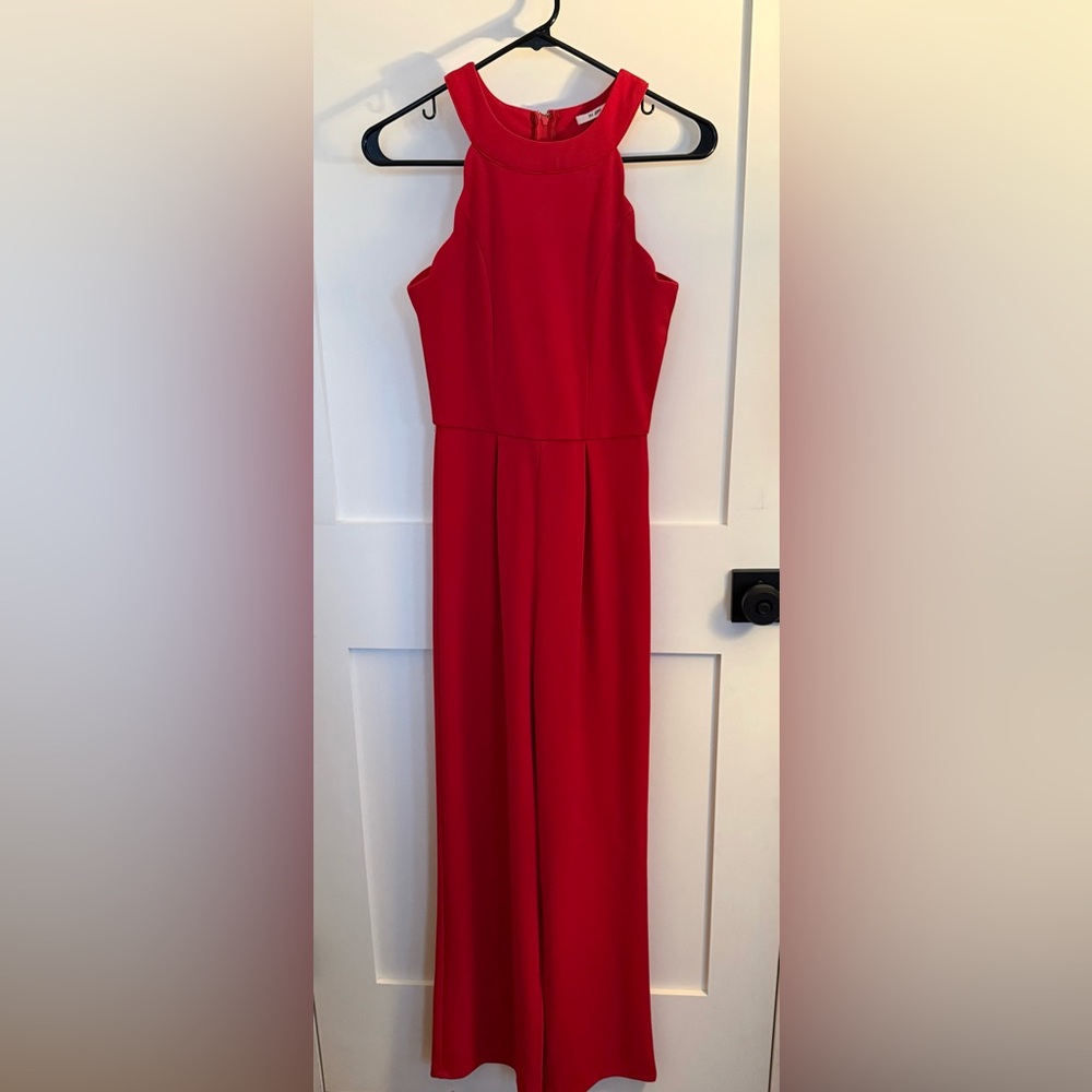 Francesca's Collections Vibrant Red Jumpsuit